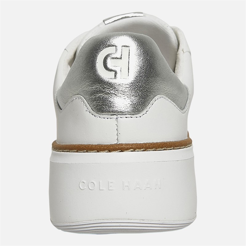 Cole Haan Womens Grandpro Topspin Triple Strap Trainers White/Silver