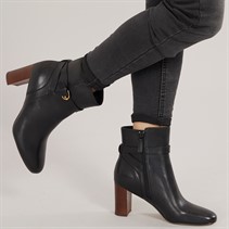 Cole Haan Womens Glendale Jodhpur Suede Block Heel Ankle Boots Black Leather