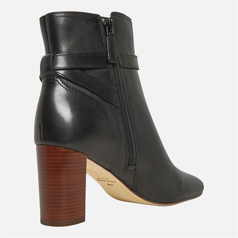 Cole Haan Womens Glendale Jodhpur Suede Block Heel Ankle Boots Black Leather