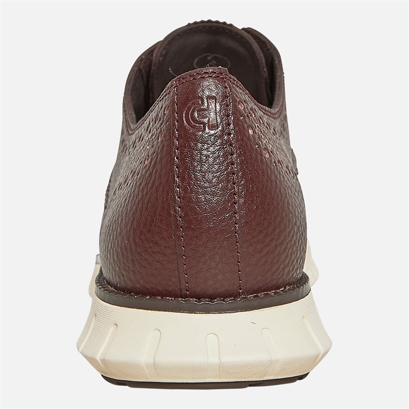 Cole Haan Mens Zerogrand Remastered Wingtip Oxford Shoes Pinot/Ivory