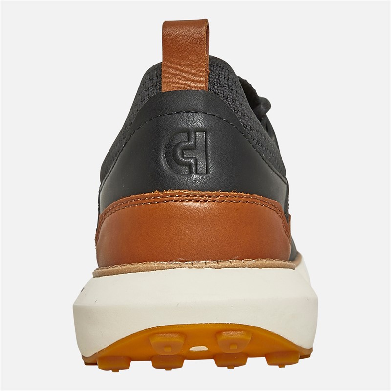 Cole Haan Mens Grand Motion Woven Stitch II Trainers Black/Tan/Ivory