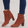 Cole Haan Womens Glendale Jodhpur Suede Block Heel Ankle Boots Dark Cuoio