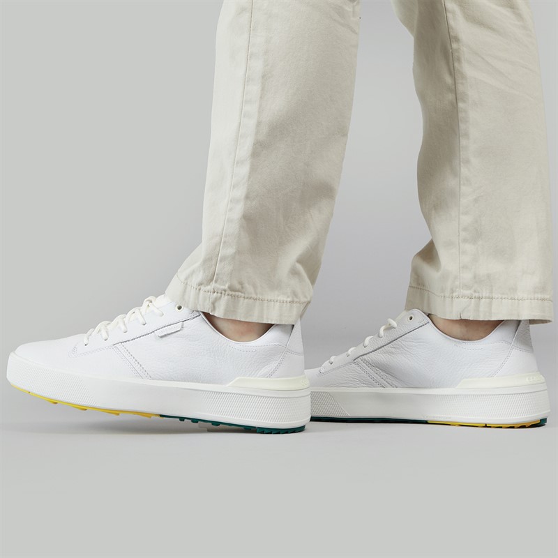 Cole Haan Mens Grandpro Crew Golf Trainers White/Adventurine/White