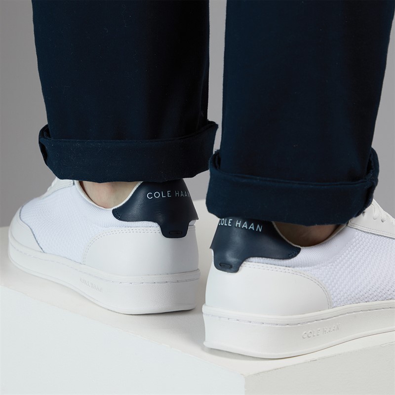 Cole Haan Mens Grandpro Leisure Trainers White/Navy Blazer