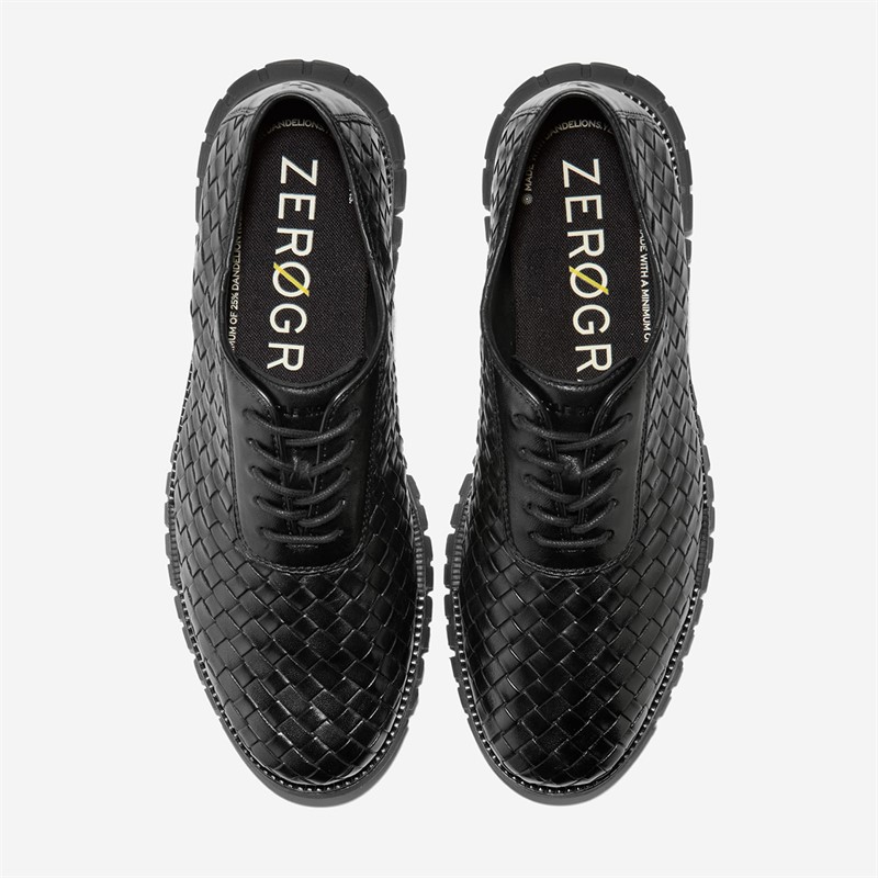 Cole Haan Mens Zerogrand Remastered Woven OX Shoes Black/Black