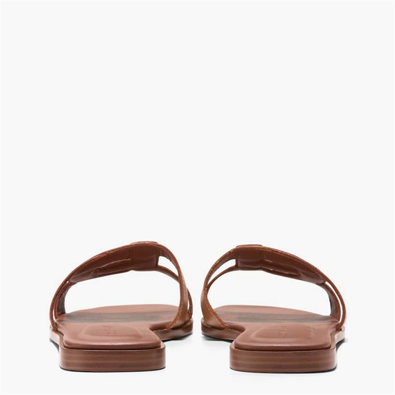 Cole Haan Womens Chrisee Slide Sandals Dark Cuoio Brown/Pecan