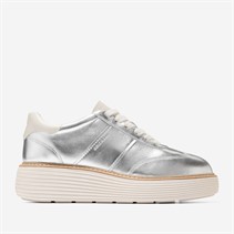 Cole Haan Womens Original Grand Max Platform Trainers Silver Metallic/Ivory