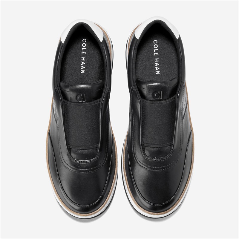 Cole Haan Womens Grandpro Maxfield Slip On Trainers Black/White