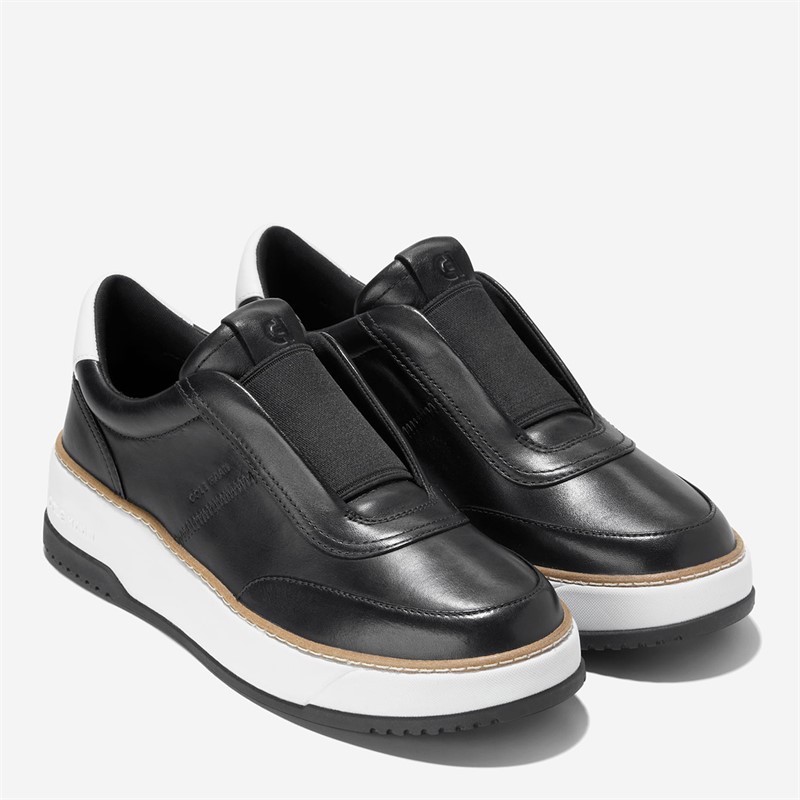 Cole Haan Womens Grandpro Maxfield Slip On Trainers Black/White