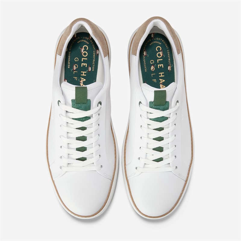 Cole Haan Mens Grandpro Topspin Golf Trainers Otic White/Mrytle