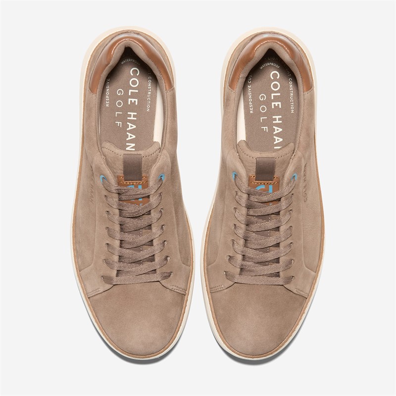 Cole Haan Mens Grandpro Topspin Golf Trainers Irish Coffee/Golden Honey