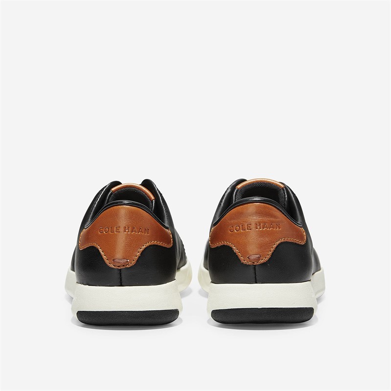 Cole Haan Mens Grandpro Tennis Trainers Black/British Tan