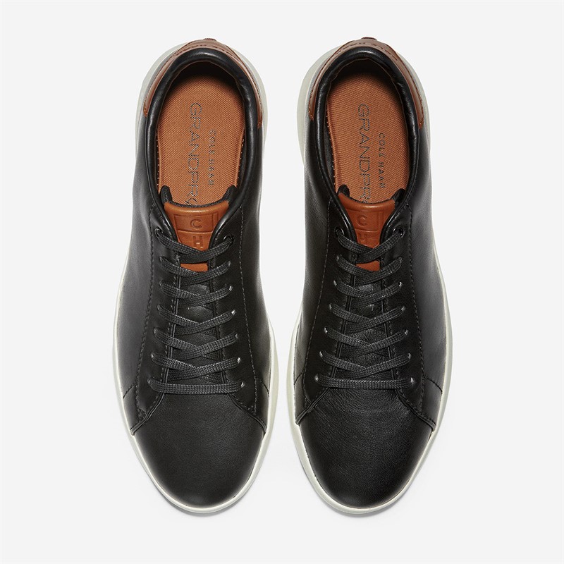 Cole Haan Mens Grandpro Tennis Trainers Black/British Tan