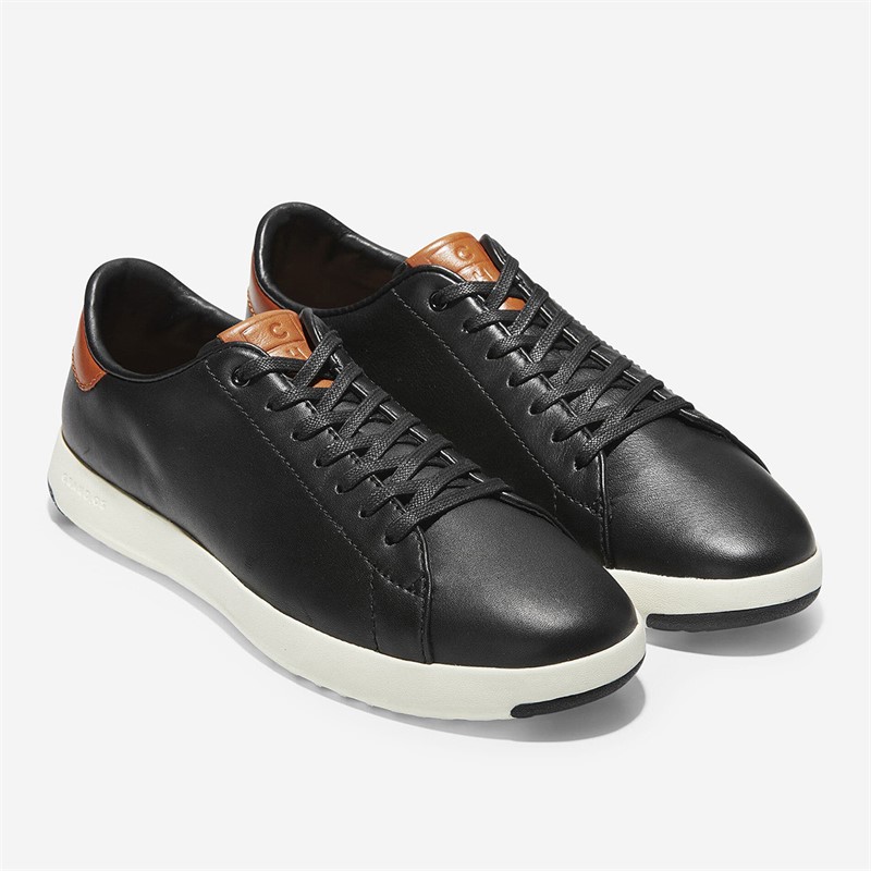 Cole Haan Mens Grandpro Tennis Trainers Black/British Tan