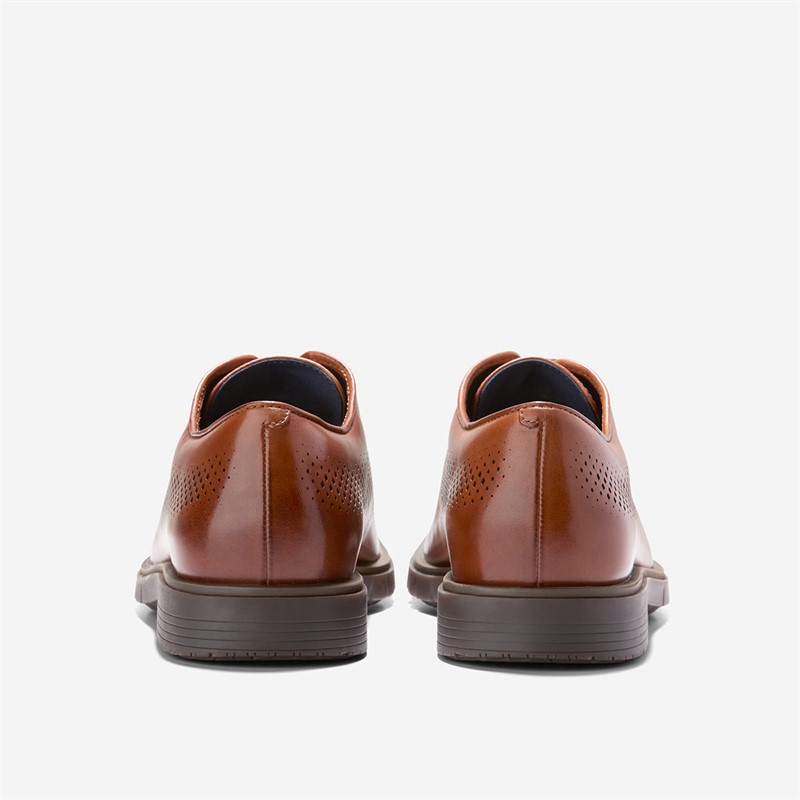 Cole Haan Mens Grandflex Dress Laser Oxford Shoes Mahogany