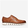 Cole Haan Mens Zero Grand Wingtip Oxford Shoes British Tan