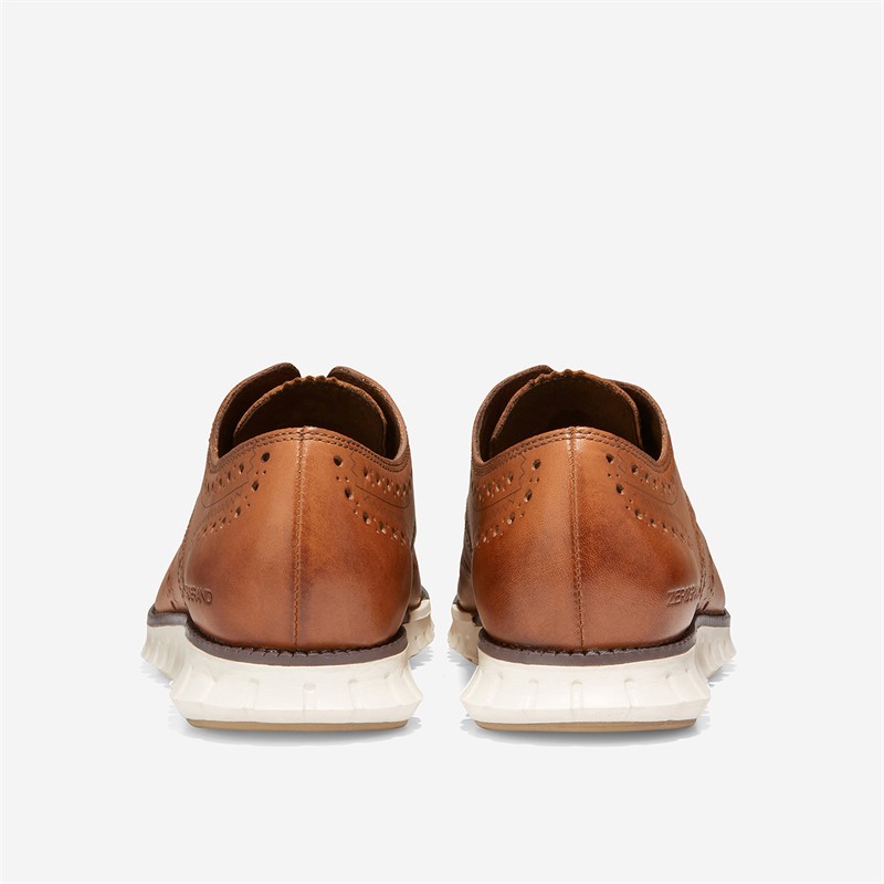Cole Haan Mens Zero Grand Wingtip Oxford Shoes British Tan