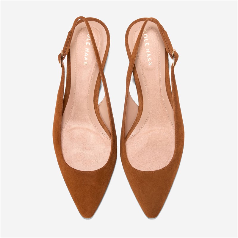 Cole Haan Womens Go-To Jocelyn Slingback Shoes Tobacco