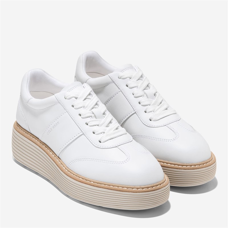 Cole Haan Womens Original Grand Max Platform Trainers White