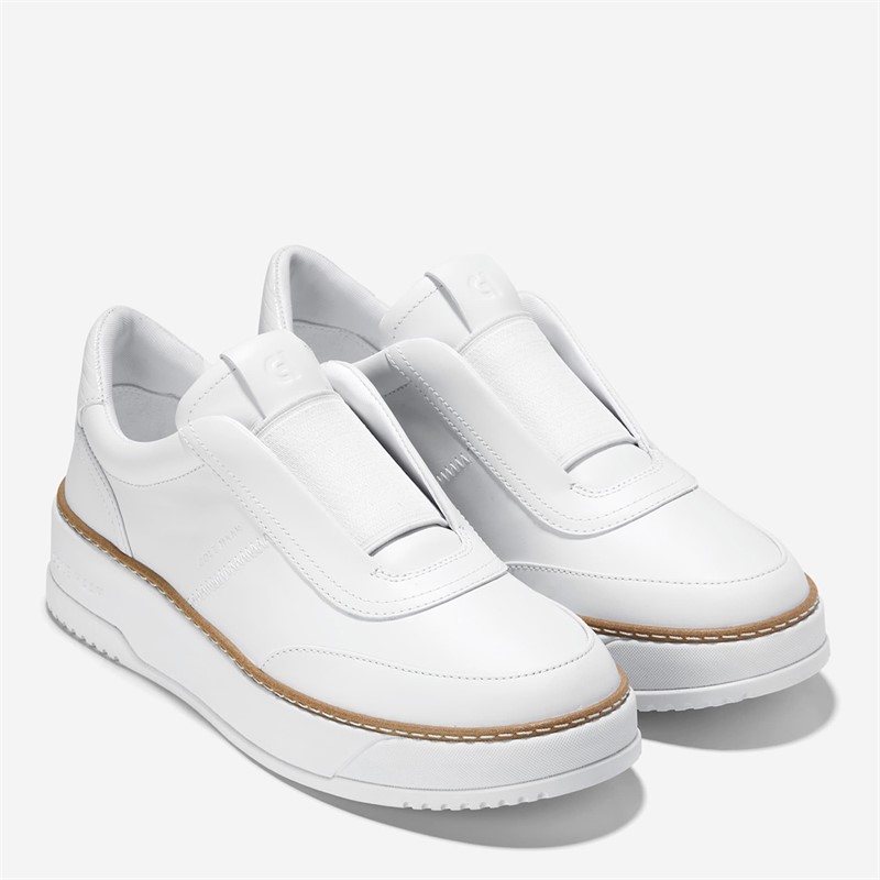 Cole Haan Womens Grandpro Maxfield Slip On Trainers White