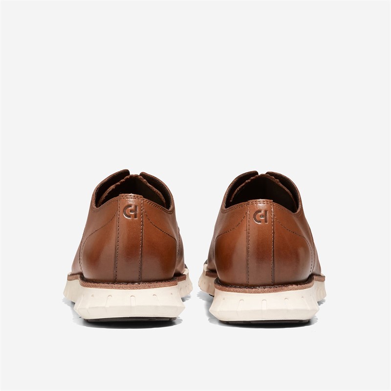Cole Haan Mens Zerogrand Remastered Plain Toe Oxford Shoes British Tan/Ivory