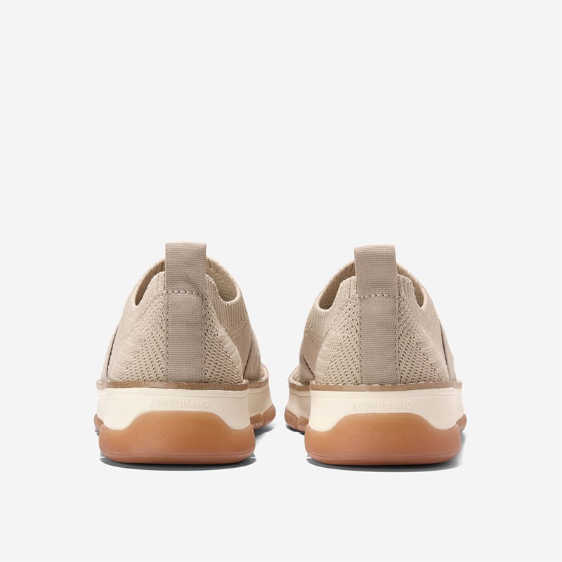 Cole Haan Womens Zerogrand Rella Stitchlite Slip On Trainers Rye Knit/Ivory