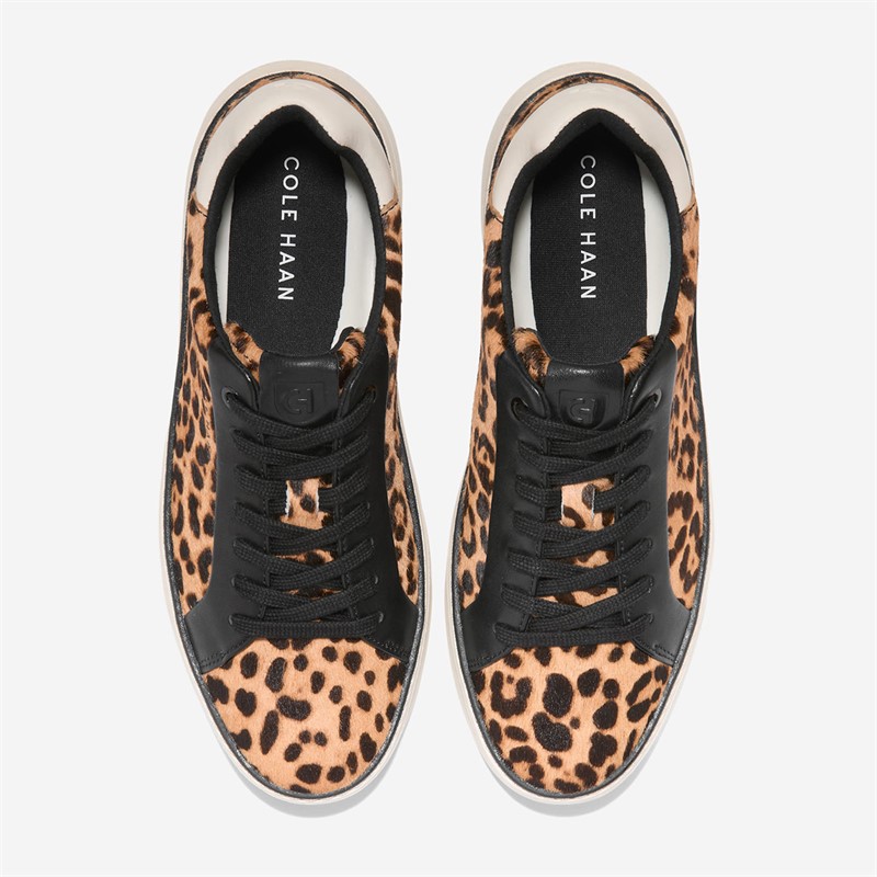 Cole Haan Womens Grandpro Topspin Trainers Leopard Print/Black
