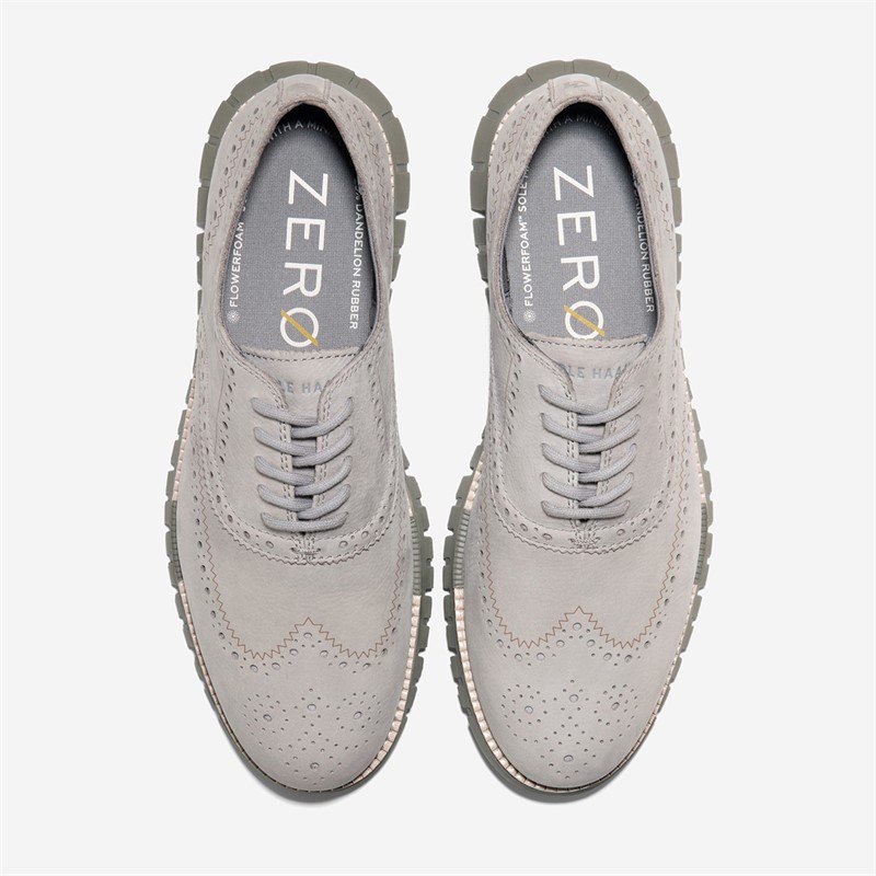 Cole Haan Mens Zerogrand Remastered Wingtip Oxford Shoes Sea Stone/Sesame/Dusty Olive