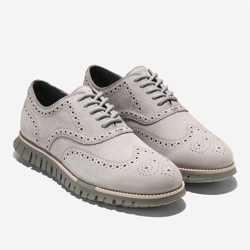 Cole Haan Mens Zerogrand Remastered Wingtip Oxford Shoes Sea Stone/Sesame/Dusty Olive