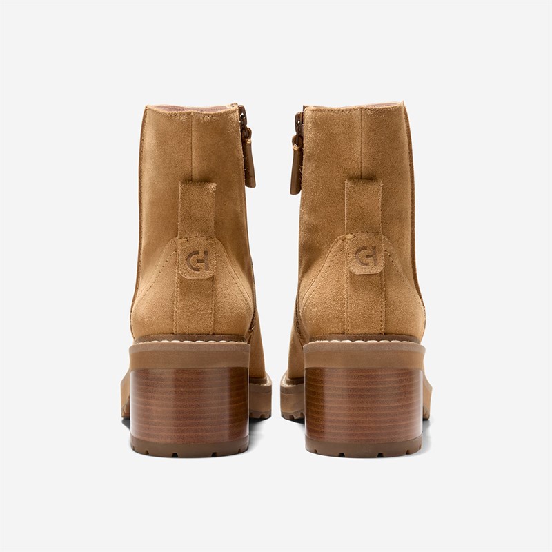 Cole Haan Womens Gillian Lug Waterproof Boots Golden Toffee