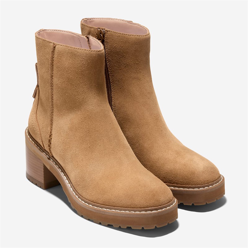 Cole Haan Womens Gillian Lug Waterproof Boots Golden Toffee