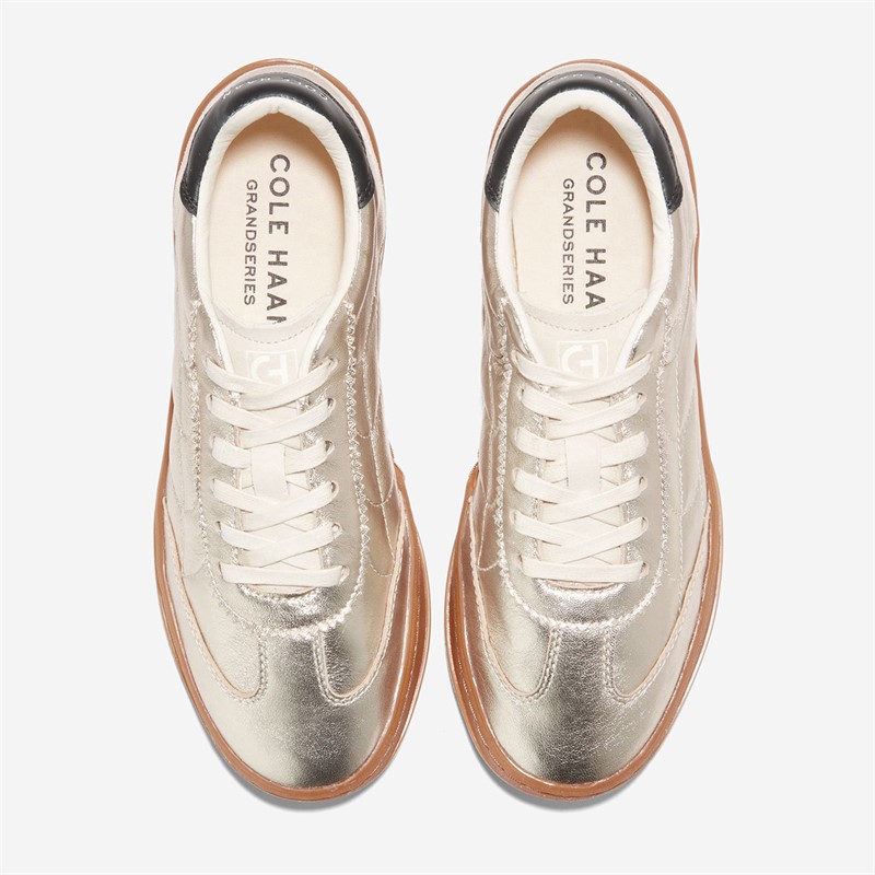 Cole Haan Womens Grandpro Breakaway Trainers Gold/Birch/Black