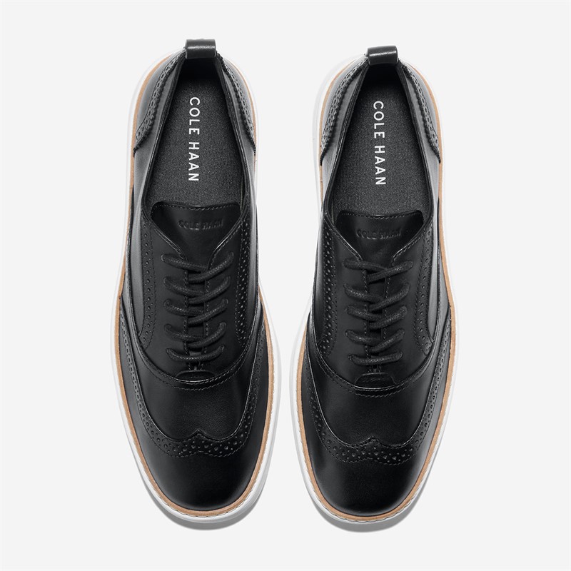 Cole Haan Womens Original Grand Camarin Wingtip Oxford Shoes Black