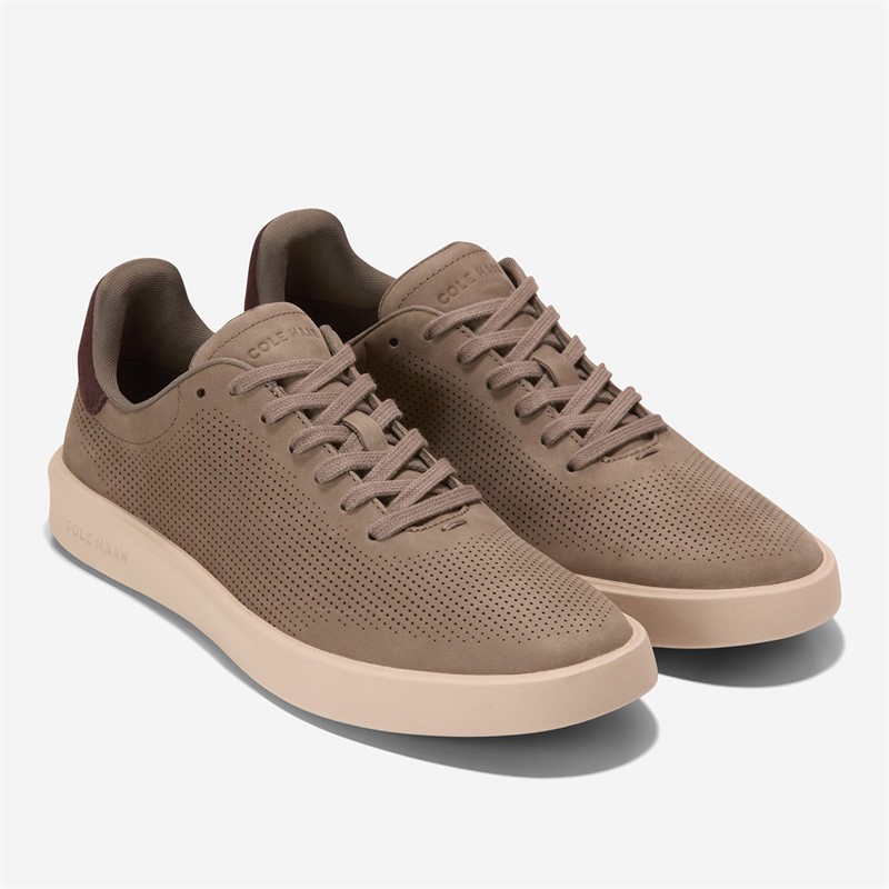 Cole Haan Mens Grand Crosscourt Daily Laser Trainers Morel/Chocolate Raisin/Oat
