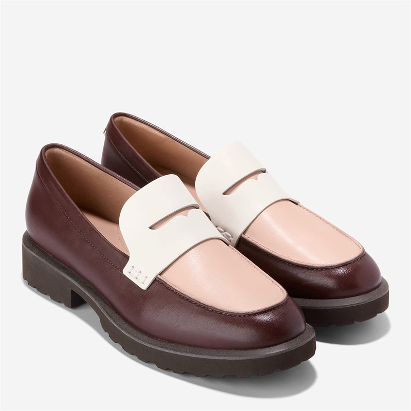 Cole Haan Womens Geneva Loafers Madeira/Porcelain/Ivory