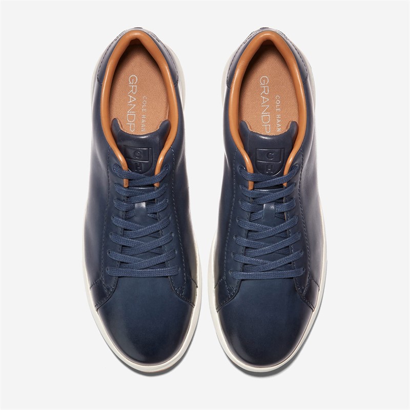 Cole Haan Mens Grandpro Tennis Trainers Blazer Blue Handstain