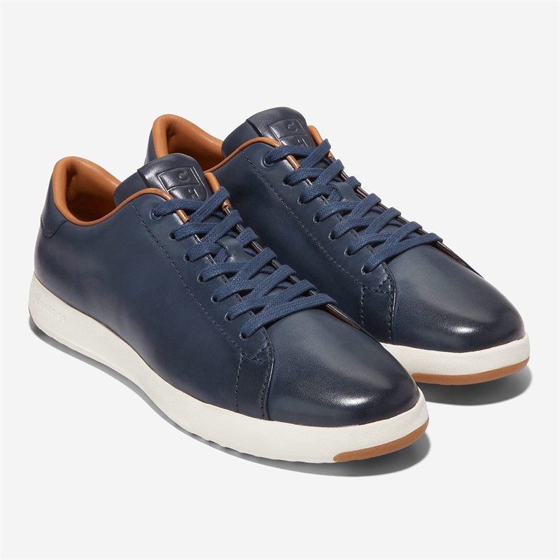 Cole Haan Mens Grandpro Tennis Trainers Blazer Blue Handstain