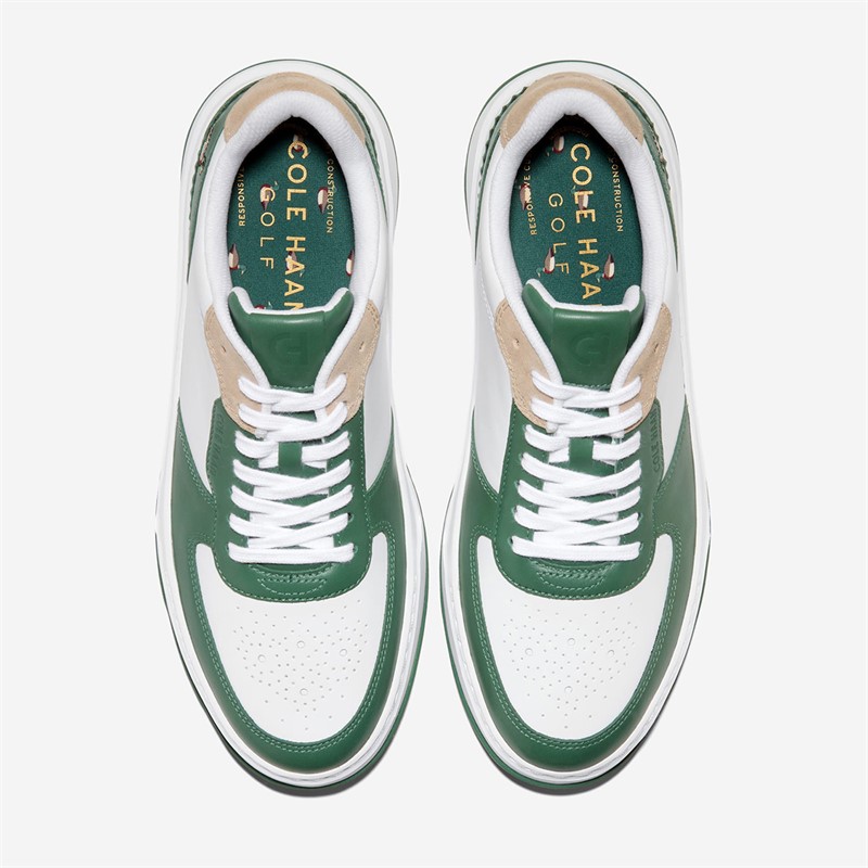 Cole Haan Mens Grandpro Crossover Golf Trainers Myrtle/Optic White