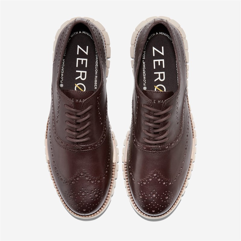 Cole Haan Mens Zerogrand Remastered Wingtip Oxford Shoes Madeira/Silver Birch