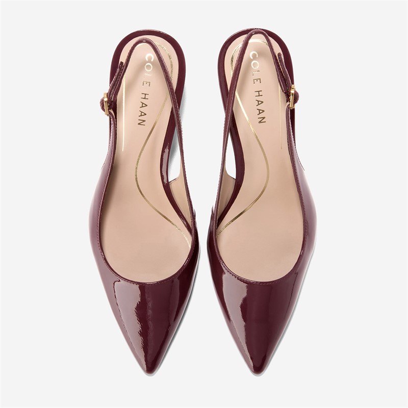Cole Haan Womens Hansell Slingback Heels Black Garnet