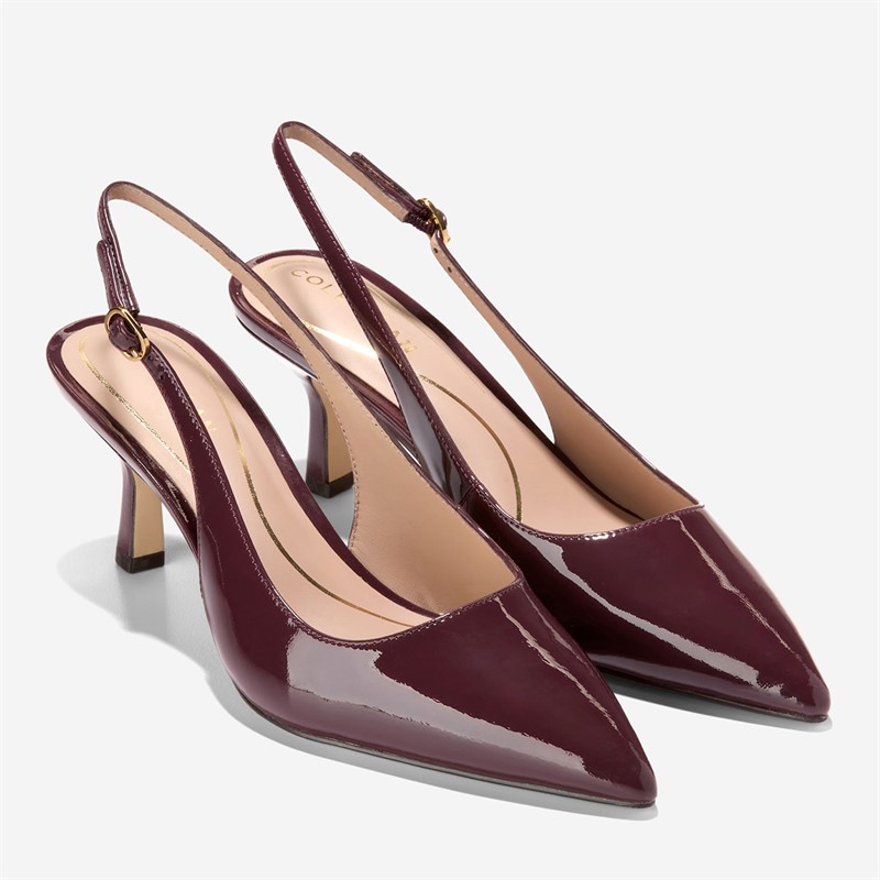 Cole Haan Womens Hansell Slingback Heels Black Garnet