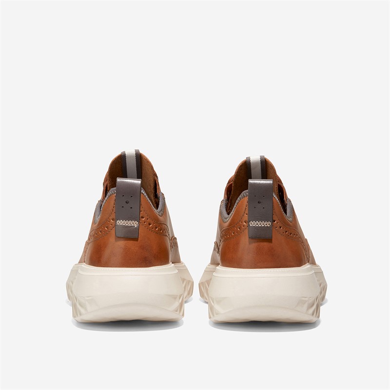 Cole Haan Mens Zerogrand Work From Anywhere Oxford Shoes Chestnut British Tan/Silver Birch