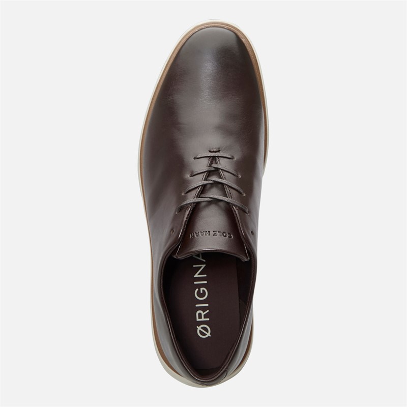 Cole Haan Mens Øriginalgrand Cityspectre Wholecut Wide Fit Oxford Shoes Dark Chocolate/Silver Birch Dark Chocolate-Silver Birch