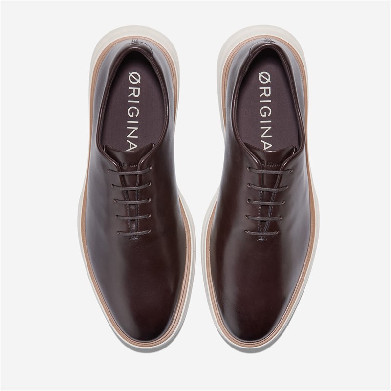 Cole Haan Mens Øriginalgrand Cityspectre Wholecut Oxford Shoes Dark Chocolate/Silver Birch Dark Chocolate-Silver Birch