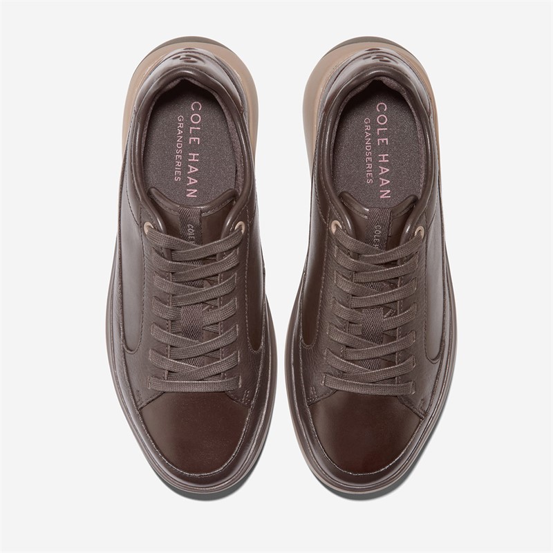 Cole Haan Mens Grandprø All Day Court Leather Trainers Dark Chocolate/Madeiradark Chocolate/Madeira/Irish Coffee Dark Chocolate-Madeiradark Chocolate-Madeira-Irish Coffee