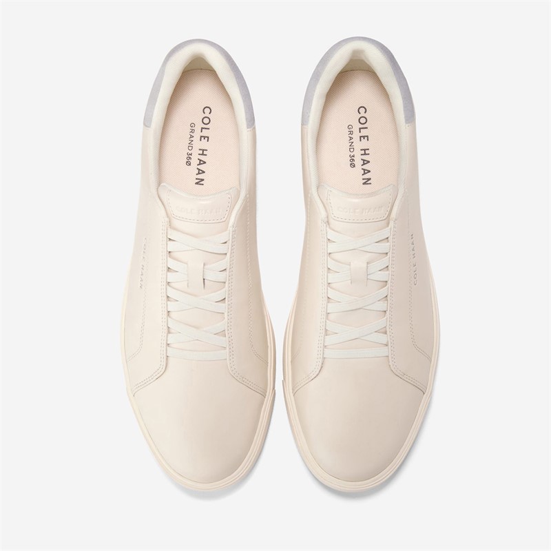 Cole Haan Mens Grandprø Luxe Slip On Trainers Ivory/Microchip/Ivory Ivory-Microchip-Ivory