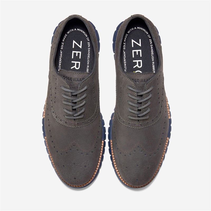 Cole Haan Mens Zerøgrand Remastered Wingtip Oxford Shoes Dark Natural/Midnight Moon Dark Natural-Midnight Moon