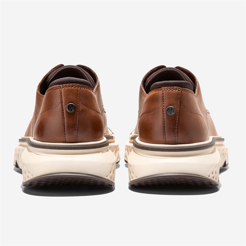 Cole Haan Mens 5.Zerøgrand Plain Toe Oxford Shoes British Tan/Angora/Ivory British Tan-Angora-Ivory