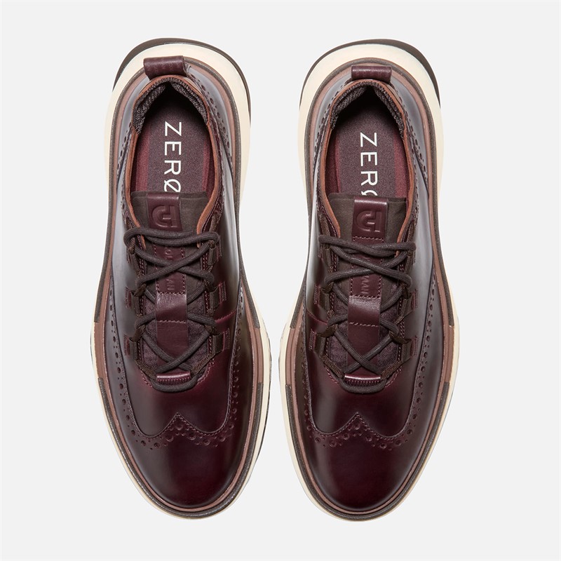 Cole Haan Mens 5.Zerøgrand Wingtip Oxford Shoes Chocolate Raisin/Dark Sequoia/Ivory Chocolate Raisin-Dark Sequoia-Ivory