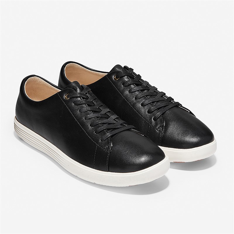 Cole Haan Womens Grand Cross Court Trainers Black Leather/White Black Leather- White